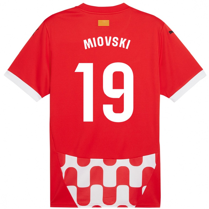 Kids Football Bojan Miovski #19 Red White Home Jersey 2024/25 T-Shirt Australia