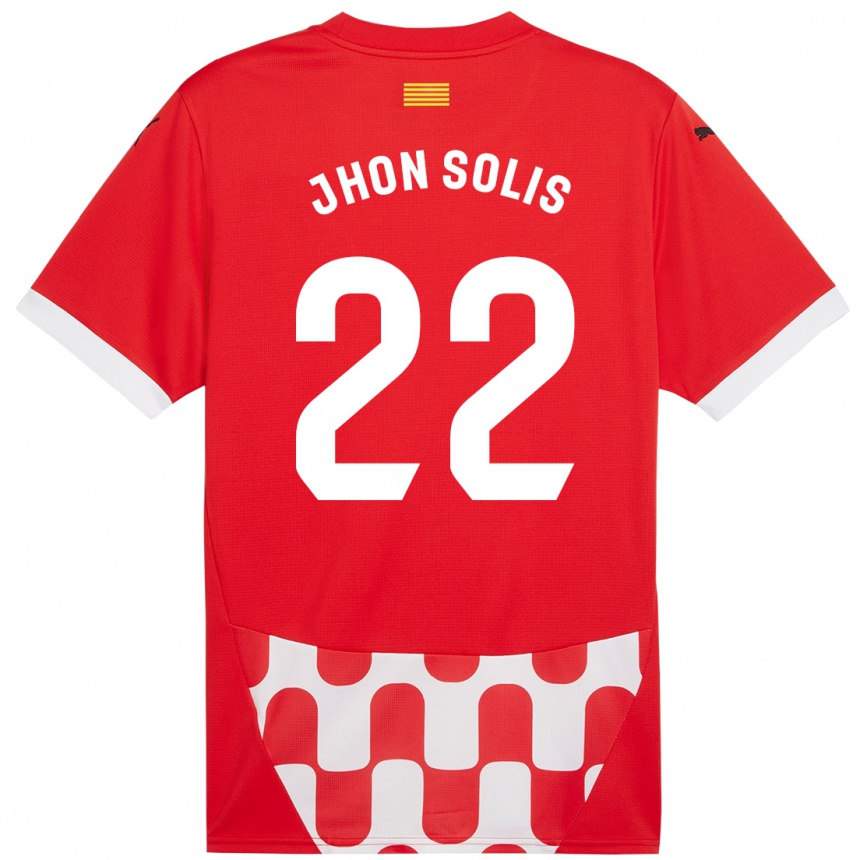 Kids Football Jhon Solís #22 Red White Home Jersey 2024/25 T-Shirt Australia