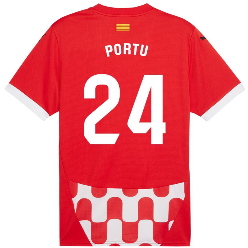 Kids Football Portu #24 Red White Home Jersey 2024/25 T-Shirt Australia