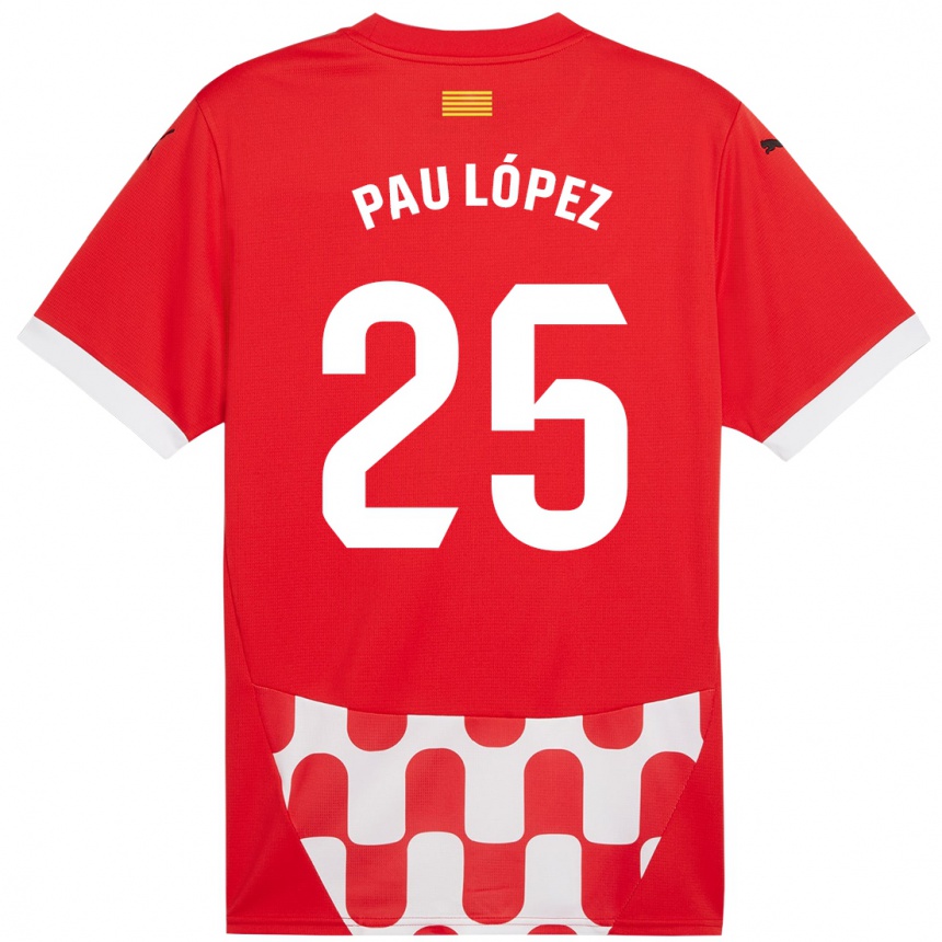 Kids Football Pau Lopez #25 Red White Home Jersey 2024/25 T-Shirt Australia