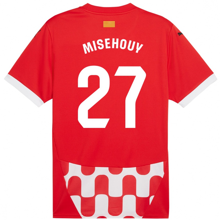 Kids Football Gabriel Misehouy #27 Red White Home Jersey 2024/25 T-Shirt Australia