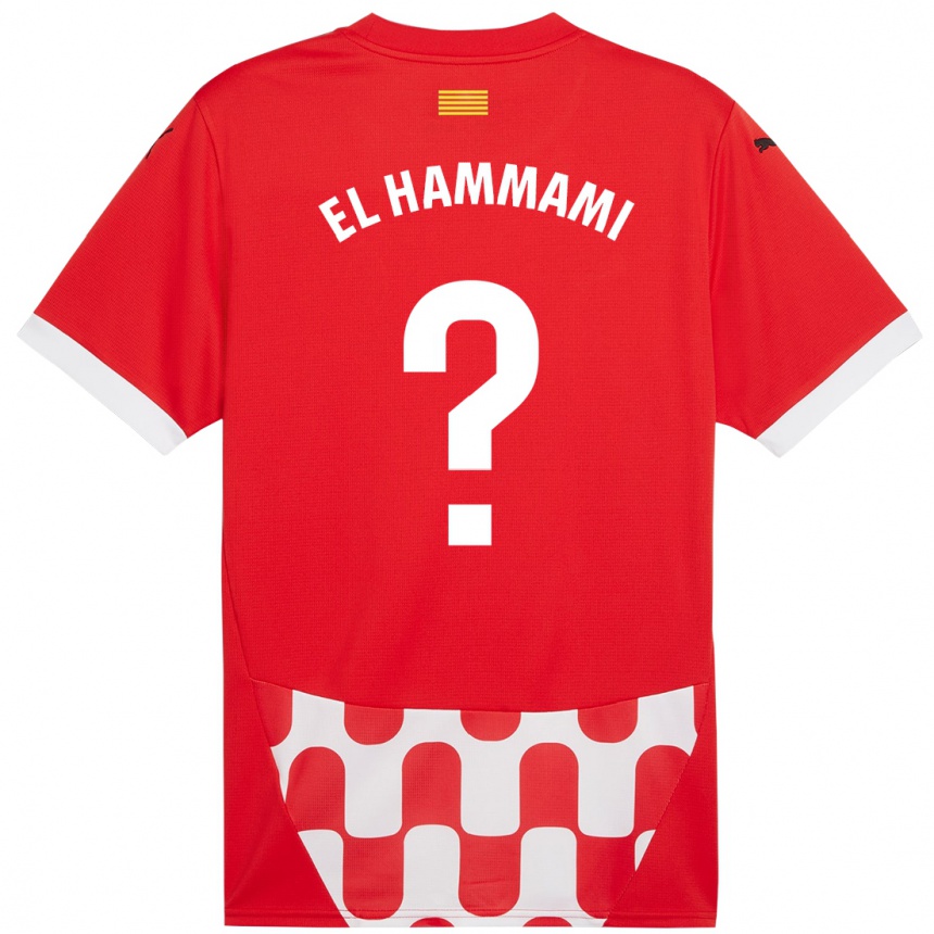 Kids Football Ayoub El Hammami #0 Red White Home Jersey 2024/25 T-Shirt Australia