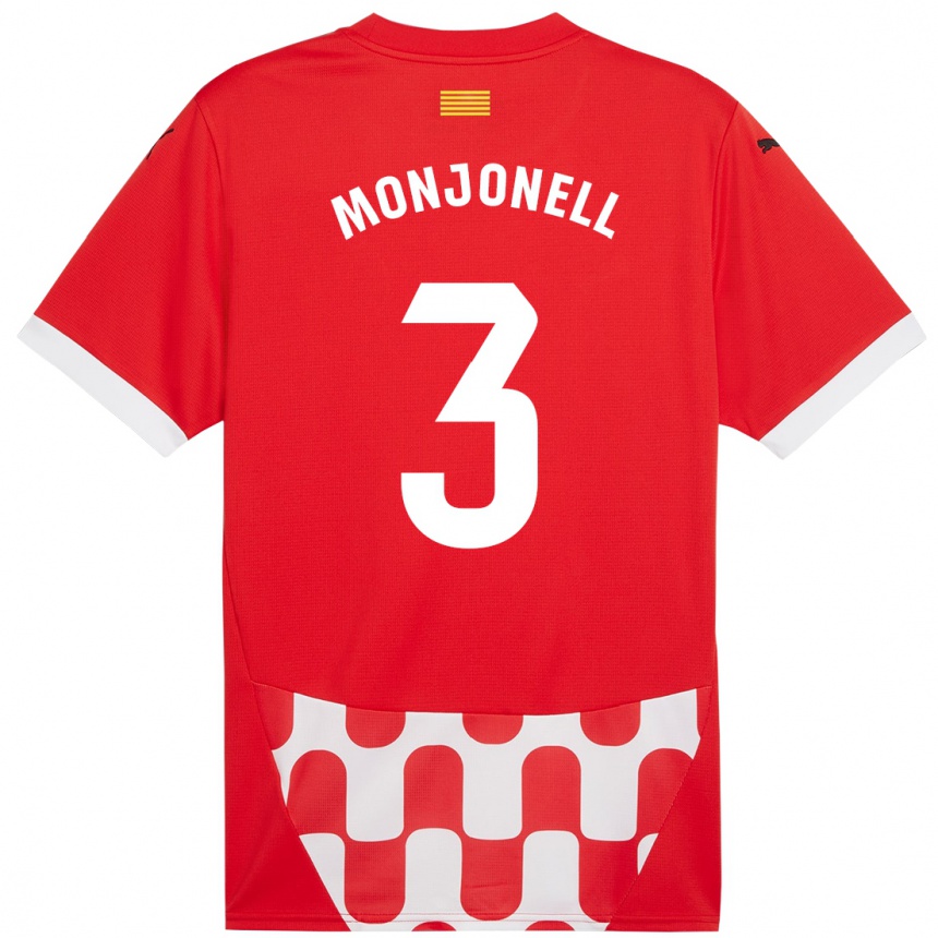 Kids Football Eric Monjonell #3 Red White Home Jersey 2024/25 T-Shirt Australia