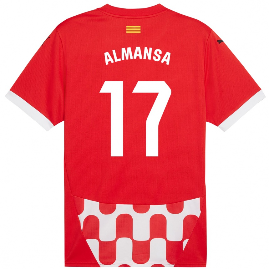 Kids Football Alex Almansa #17 Red White Home Jersey 2024/25 T-Shirt Australia