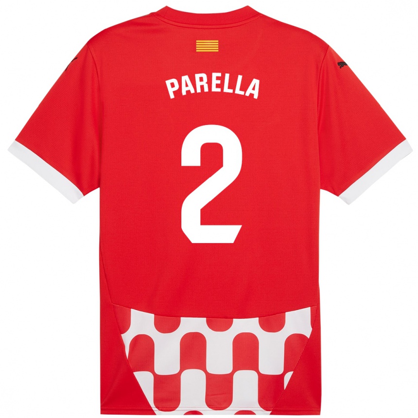 Kids Football Virginia Parella #2 Red White Home Jersey 2024/25 T-Shirt Australia