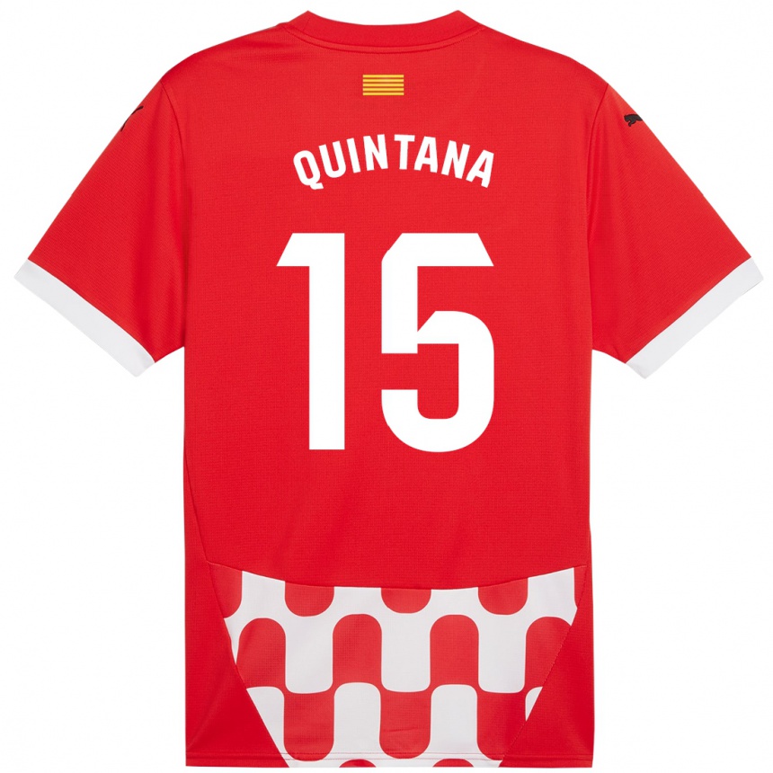 Kids Football Amru Quintana #15 Red White Home Jersey 2024/25 T-Shirt Australia