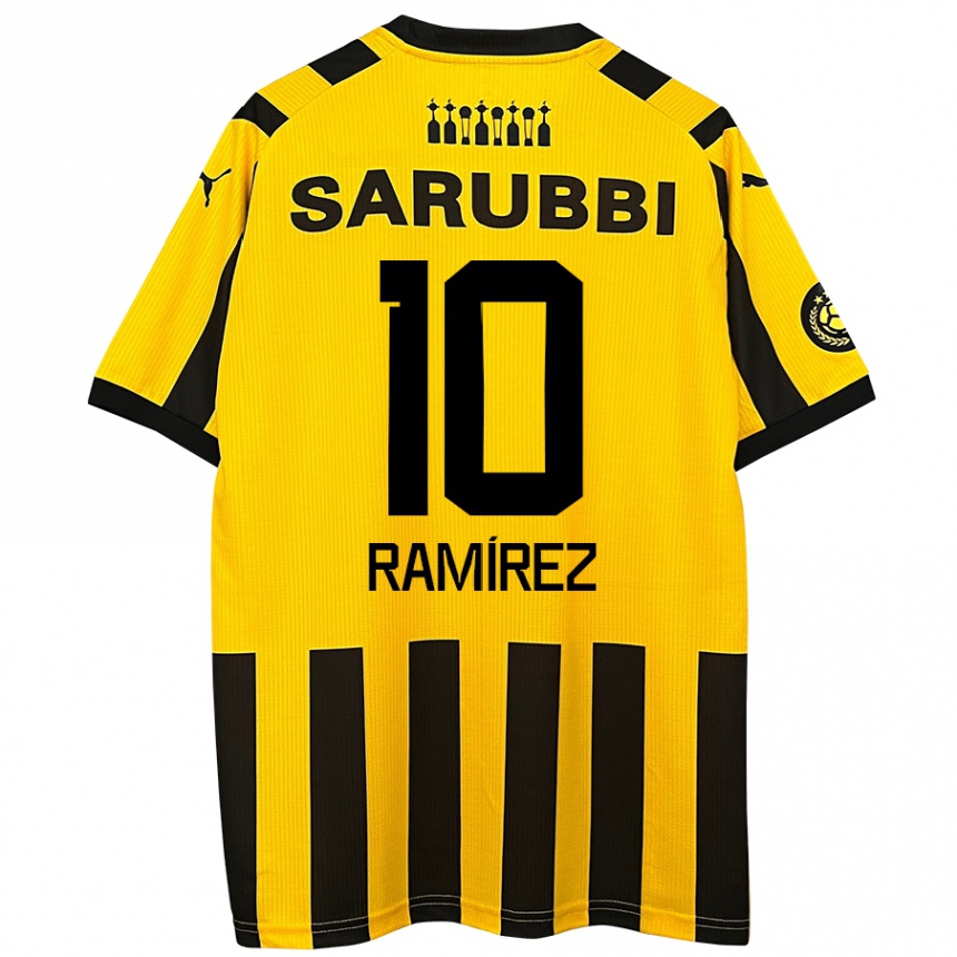 Kids Football Gastón Ramírez #10 Yellow Black Home Jersey 2024/25 T-Shirt Australia