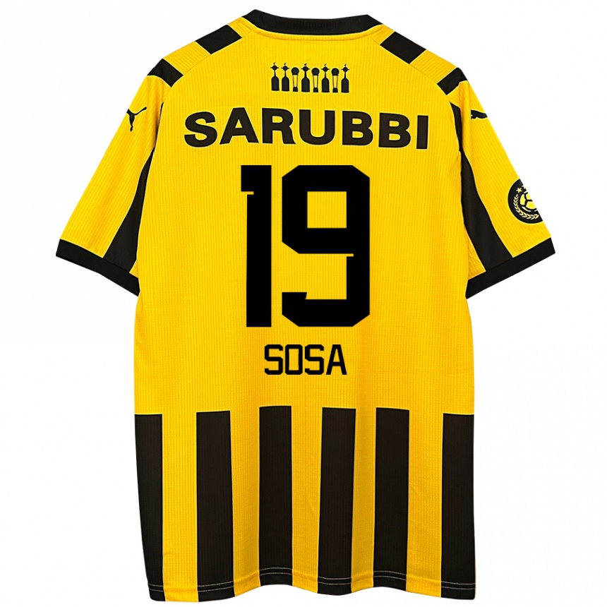 Kids Football Diego Sosa #19 Yellow Black Home Jersey 2024/25 T-Shirt Australia