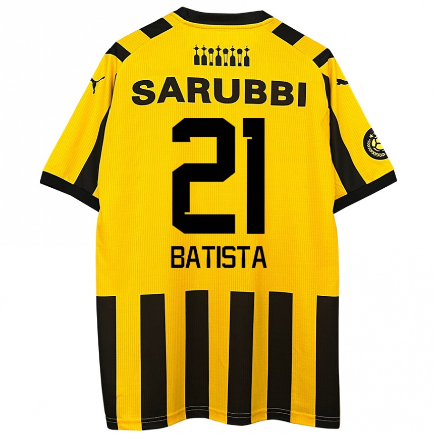 Kids Football Facundo Batista #21 Yellow Black Home Jersey 2024/25 T-Shirt Australia