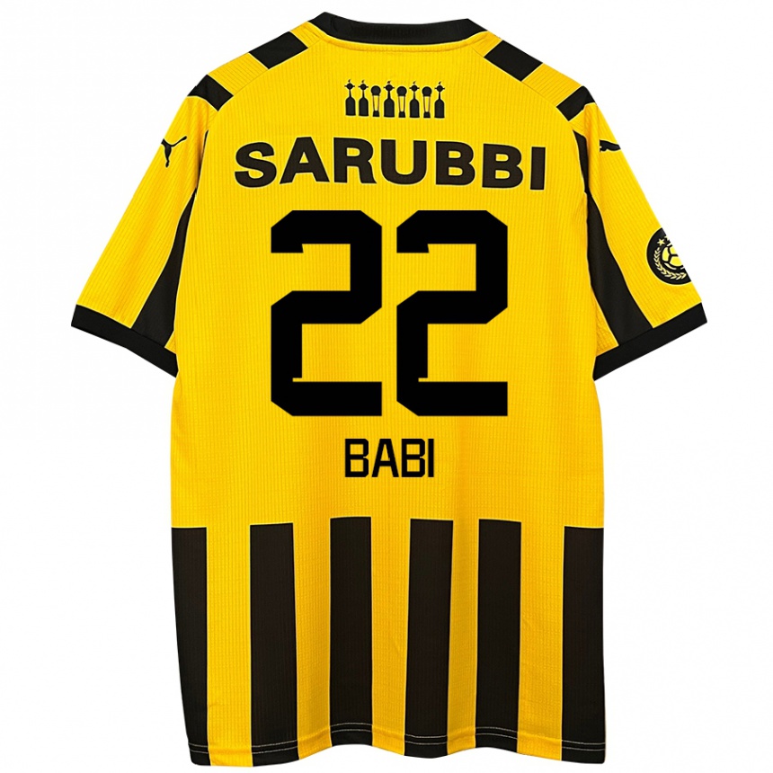 Kids Football Matheus Babi #22 Yellow Black Home Jersey 2024/25 T-Shirt Australia