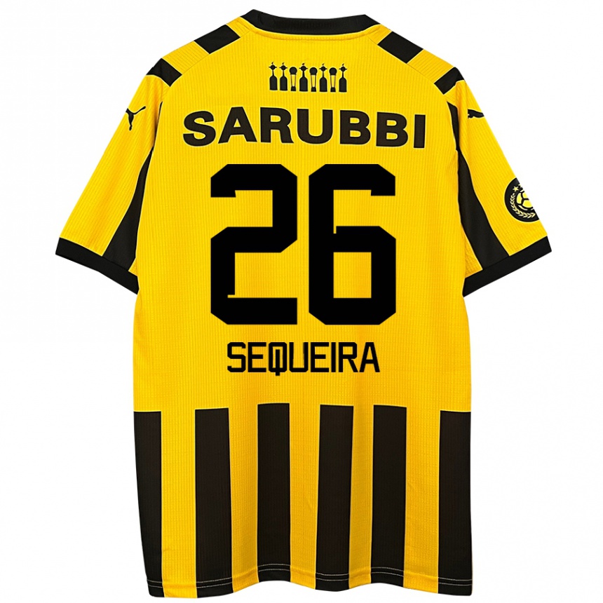 Kids Football Leonardo Sequeira #26 Yellow Black Home Jersey 2024/25 T-Shirt Australia