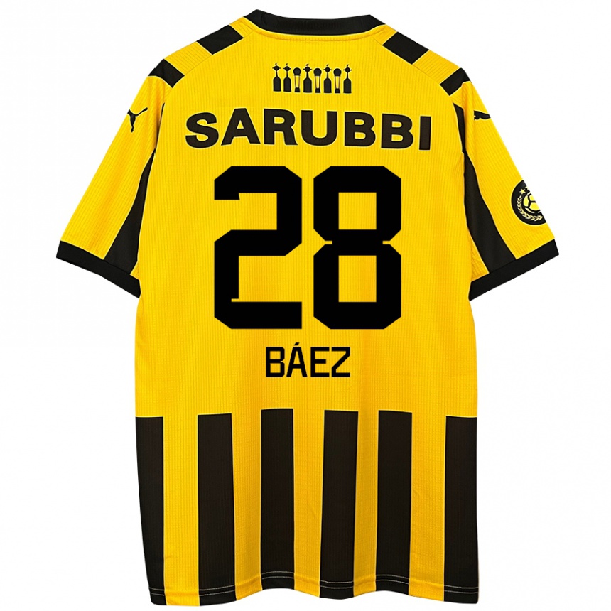 Kids Football Jaime Báez #28 Yellow Black Home Jersey 2024/25 T-Shirt Australia