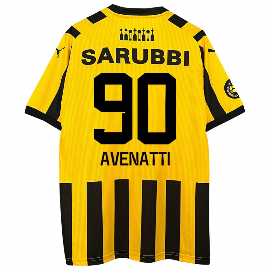 Kids Football Felipe Avenatti #90 Yellow Black Home Jersey 2024/25 T-Shirt Australia