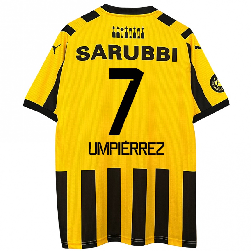 Kids Football Leandro Umpiérrez #7 Yellow Black Home Jersey 2024/25 T-Shirt Australia