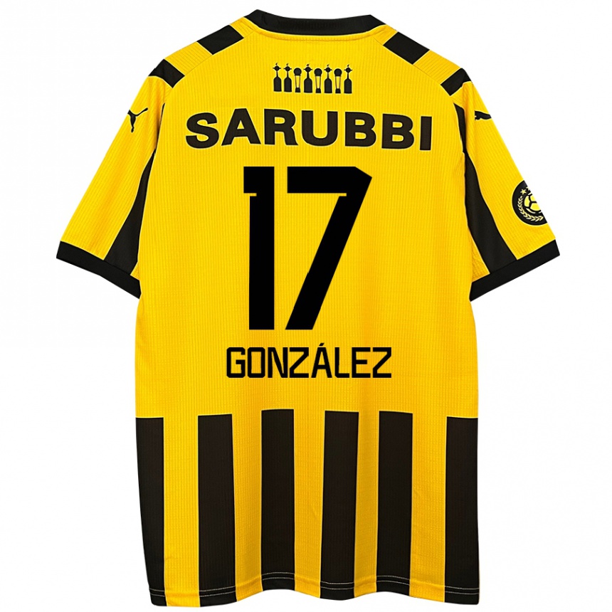 Kids Football Luciano González #17 Yellow Black Home Jersey 2024/25 T-Shirt Australia