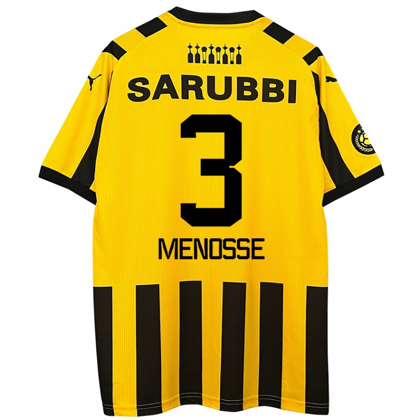 Kids Football Hernán Menosse #3 Yellow Black Home Jersey 2024/25 T-Shirt Australia