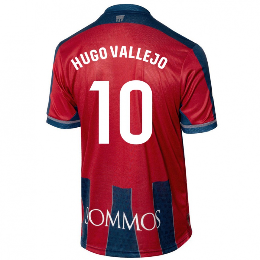 Kids Football Hugo Vallejo #10 Red Blue Home Jersey 2024/25 T-Shirt Australia