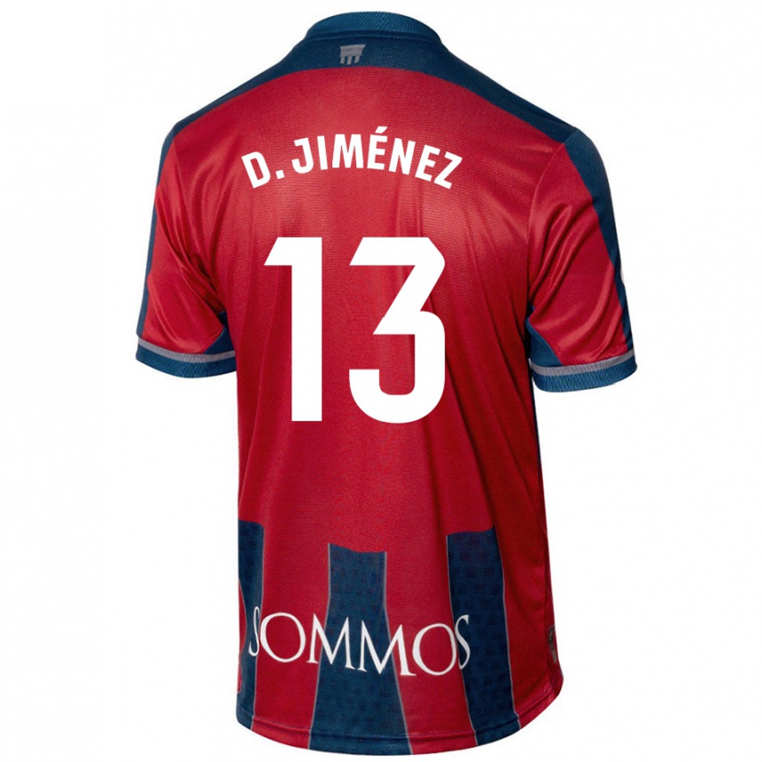 Kids Football Dani Jiménez #13 Red Blue Home Jersey 2024/25 T-Shirt Australia