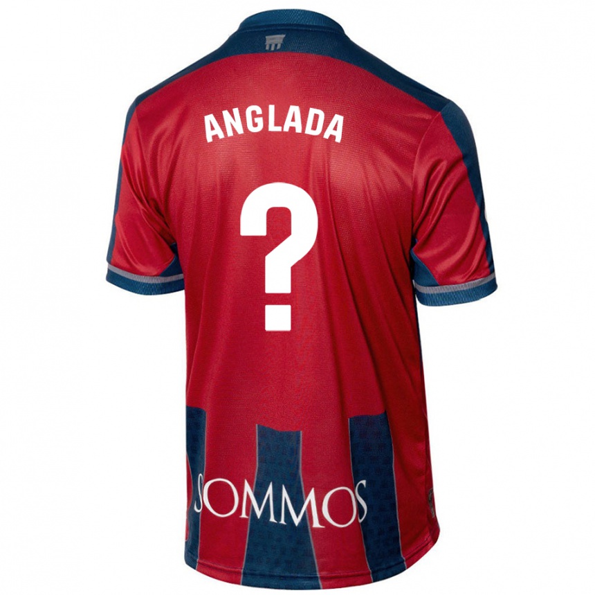 Kids Football Hugo Anglada #0 Red Blue Home Jersey 2024/25 T-Shirt Australia