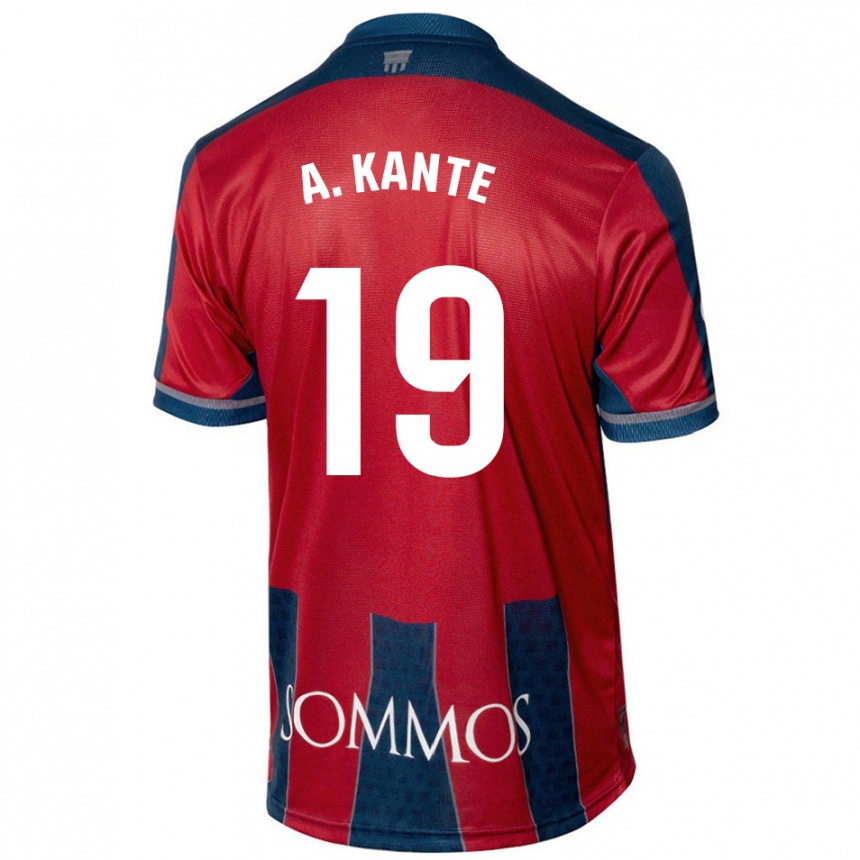 Kids Football Abou Kanté #19 Red Blue Home Jersey 2024/25 T-Shirt Australia