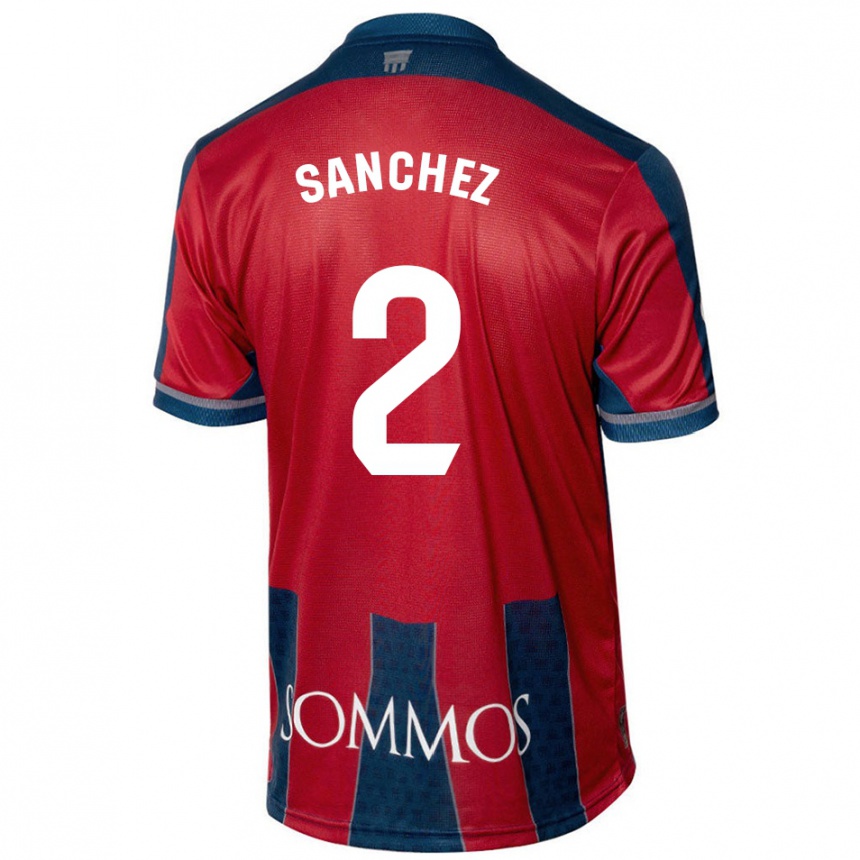 Kids Football Paz Sánchez #2 Red Blue Home Jersey 2024/25 T-Shirt Australia