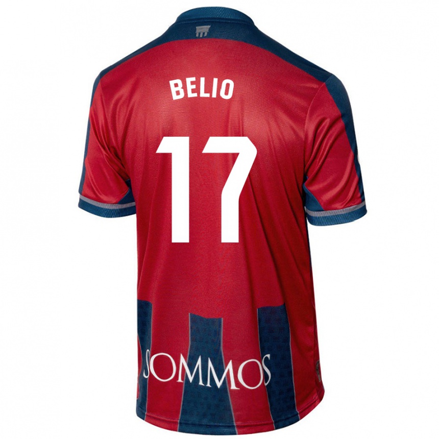 Kids Football Marta Belio #17 Red Blue Home Jersey 2024/25 T-Shirt Australia