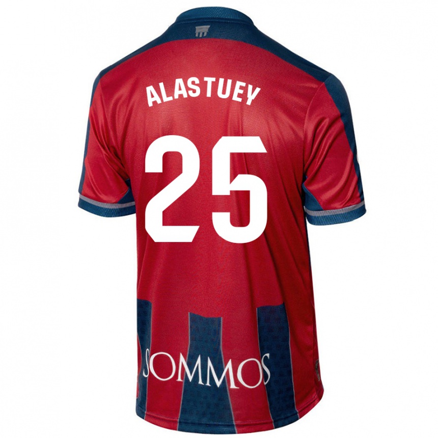 Kids Football Martina Alastuey #25 Red Blue Home Jersey 2024/25 T-Shirt Australia