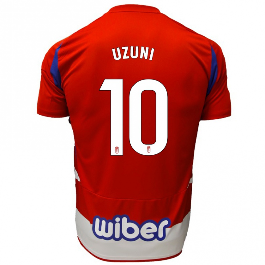 Kids Football Myrto Uzuni #10 Red White Blue Home Jersey 2024/25 T-Shirt Australia