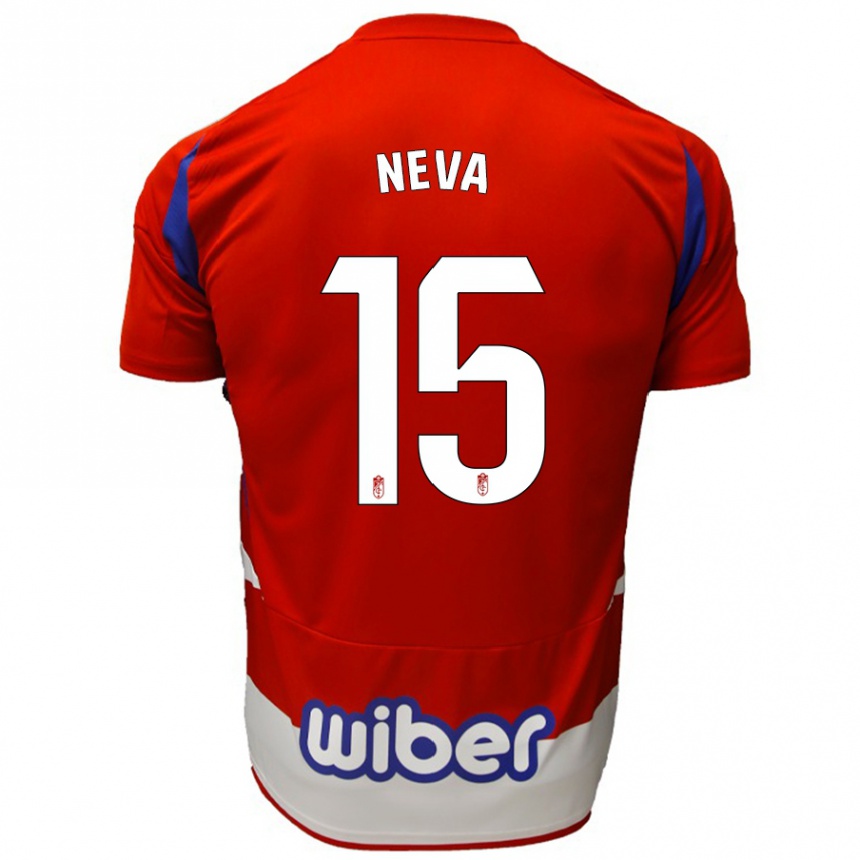 Kids Football Carlos Neva #15 Red White Blue Home Jersey 2024/25 T-Shirt Australia