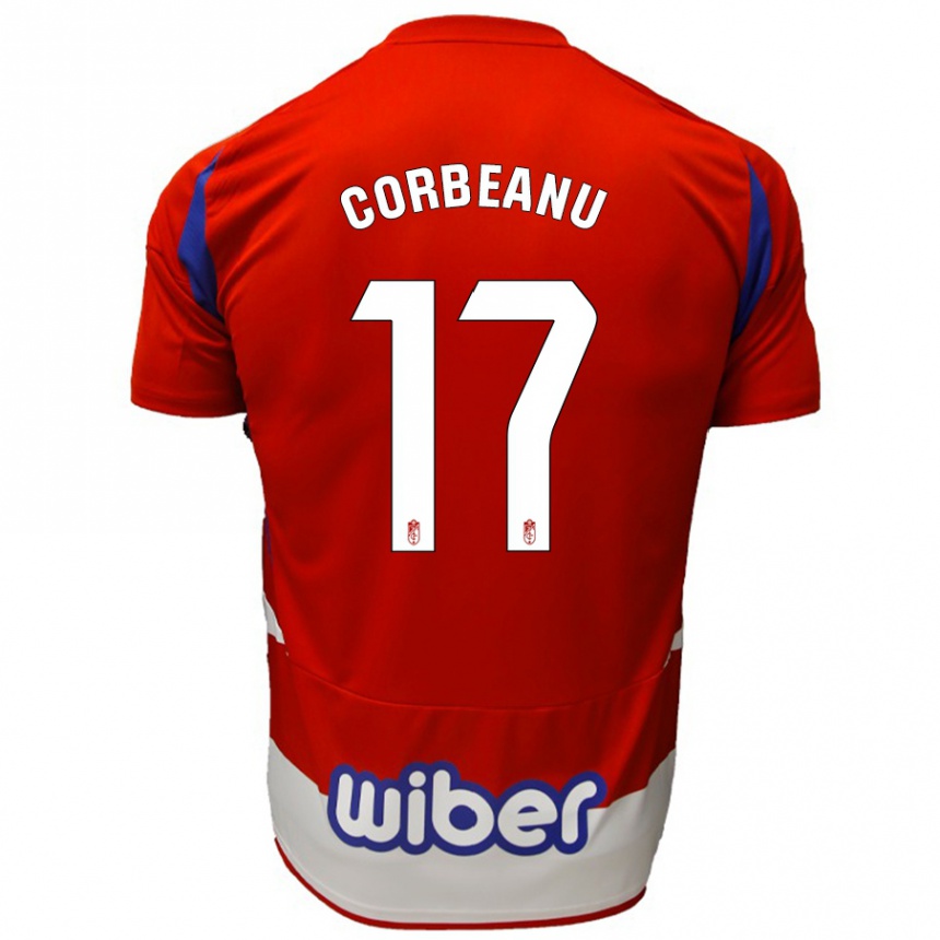 Kids Football Theo Corbeanu #17 Red White Blue Home Jersey 2024/25 T-Shirt Australia