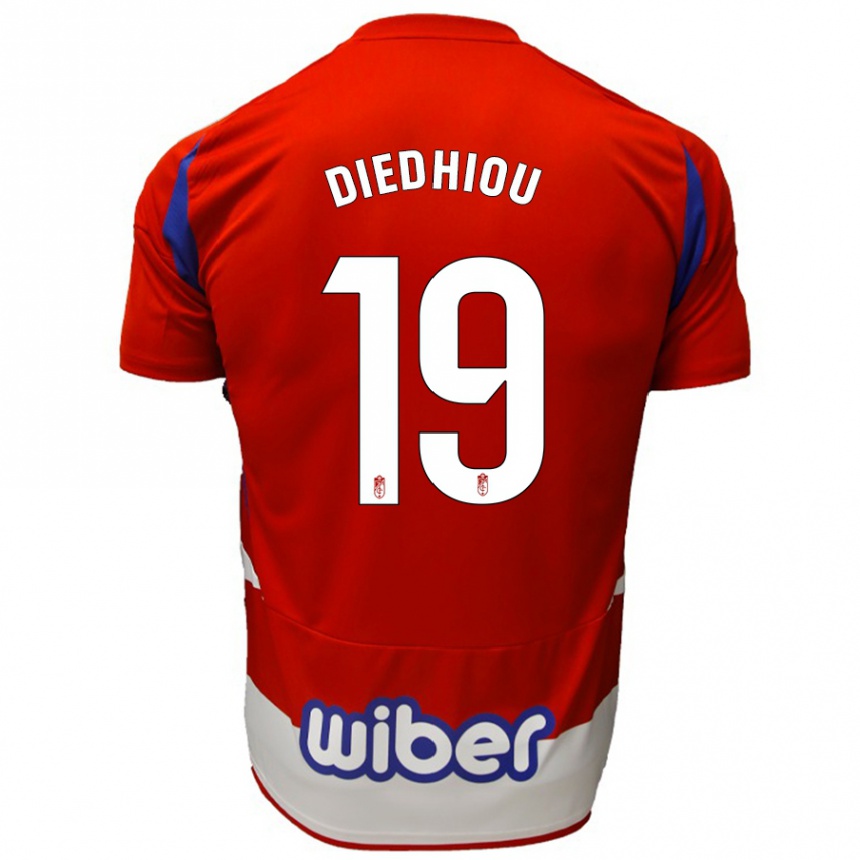 Kids Football Famara Diédhiou #19 Red White Blue Home Jersey 2024/25 T-Shirt Australia