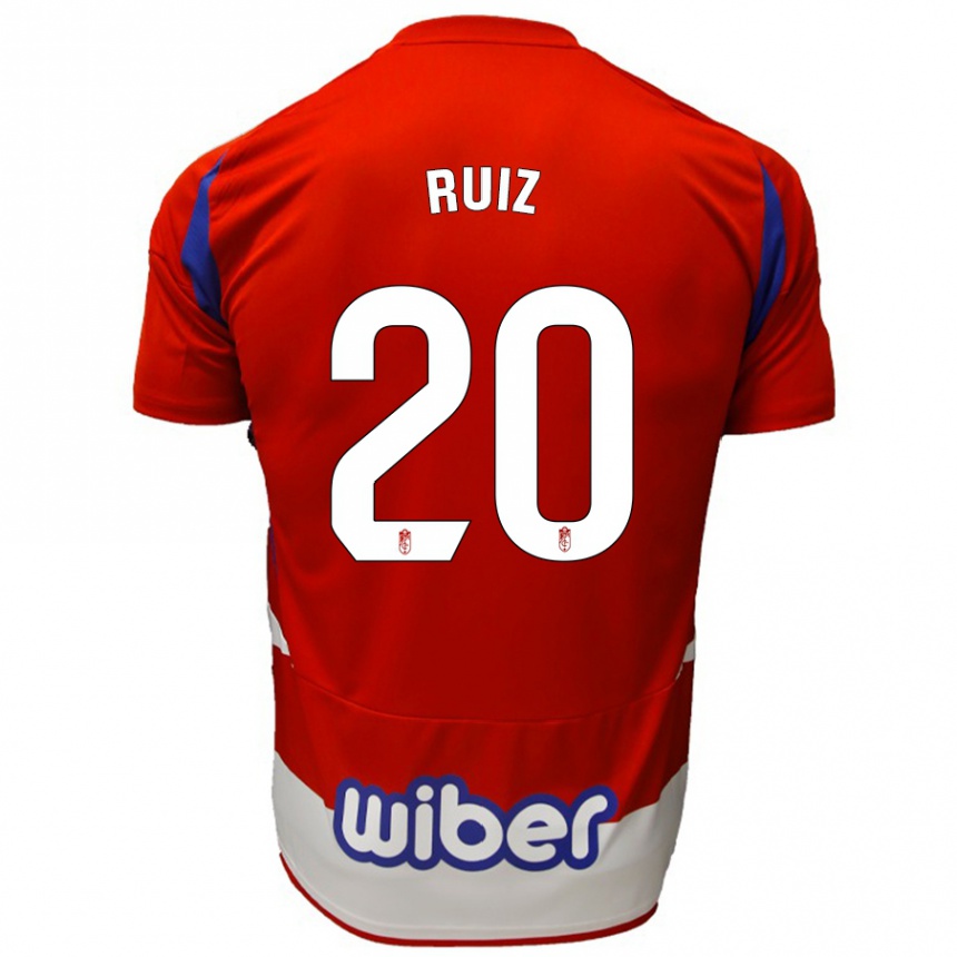 Kids Football Sergio Ruiz #20 Red White Blue Home Jersey 2024/25 T-Shirt Australia