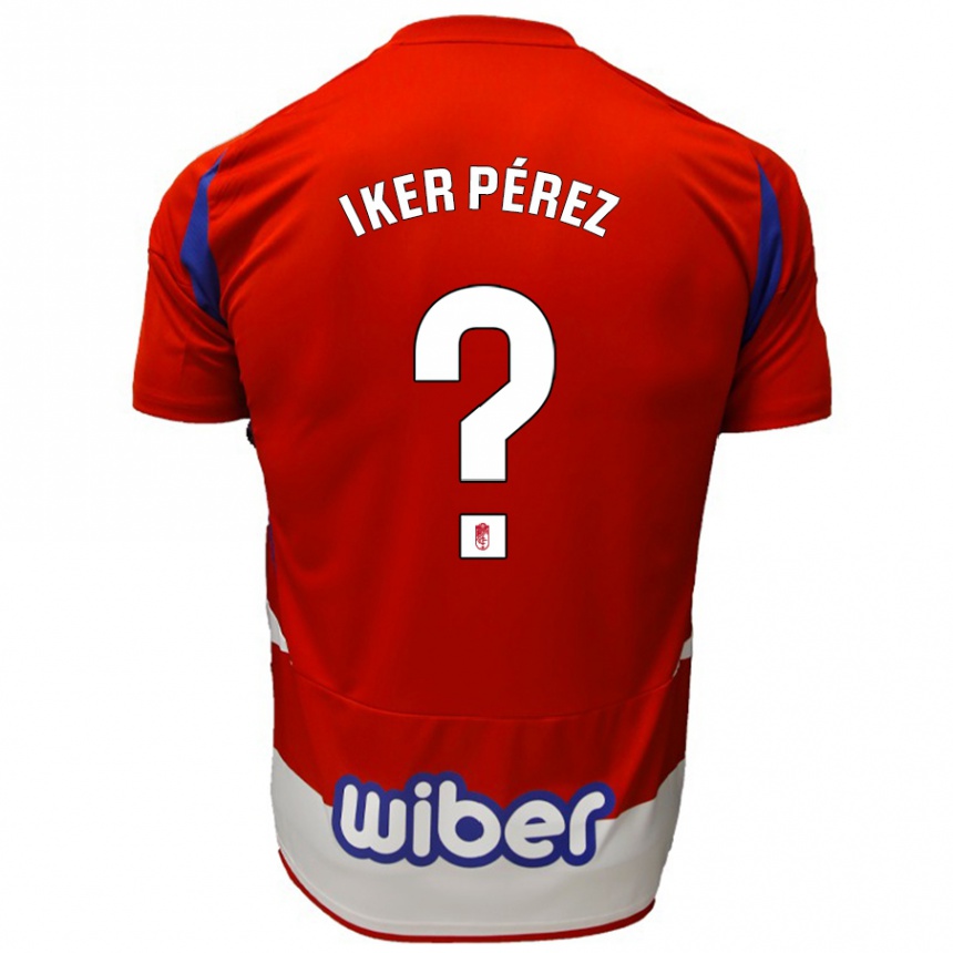 Kids Football Iker Pérez #0 Red White Blue Home Jersey 2024/25 T-Shirt Australia