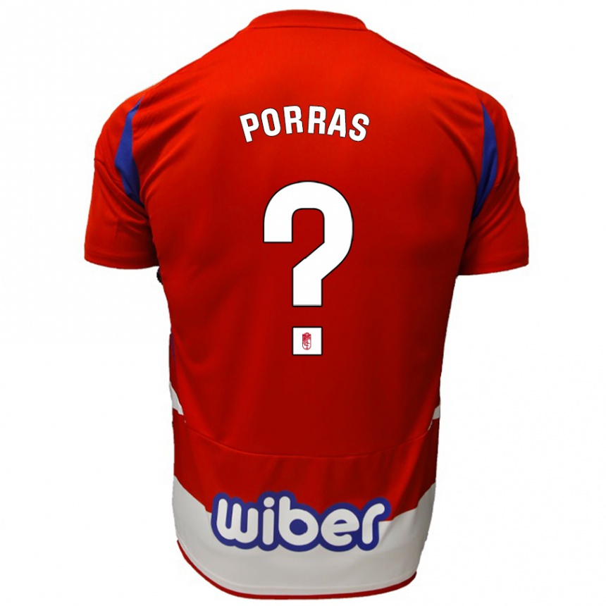 Kids Football Cristian Porras #0 Red White Blue Home Jersey 2024/25 T-Shirt Australia