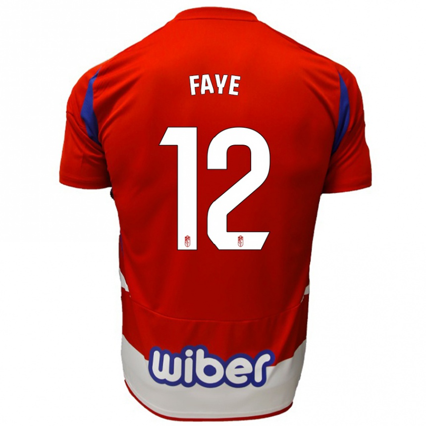 Kids Football Serigne Faye #12 Red White Blue Home Jersey 2024/25 T-Shirt Australia