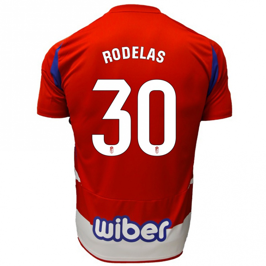 Kids Football Sergio Rodelas #30 Red White Blue Home Jersey 2024/25 T-Shirt Australia