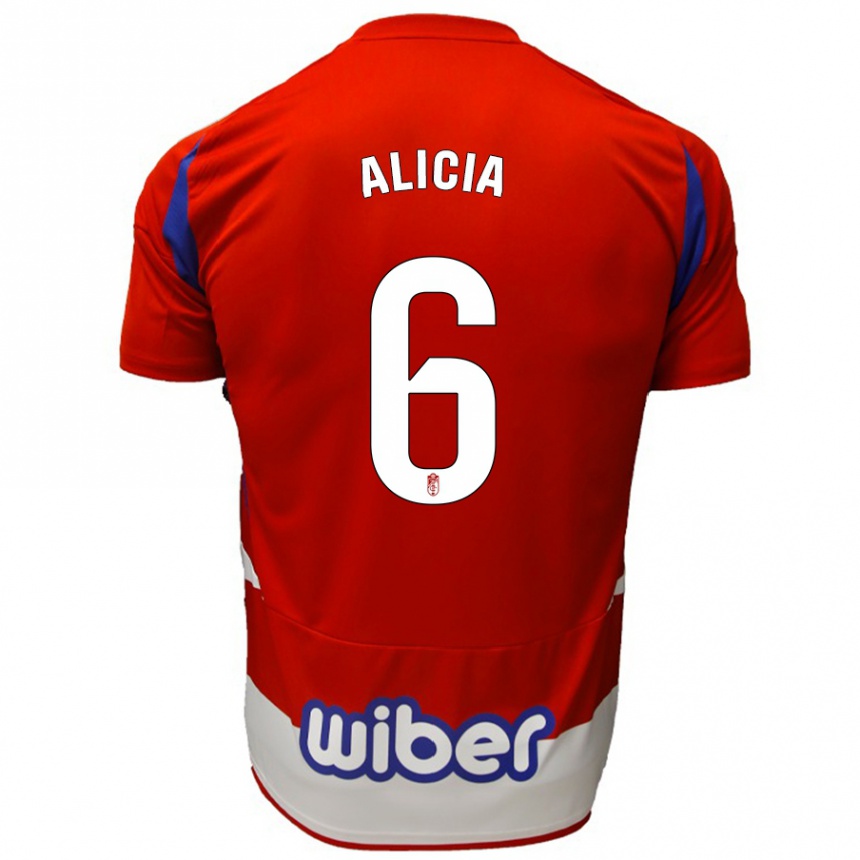 Kids Football Alicia #6 Red White Blue Home Jersey 2024/25 T-Shirt Australia