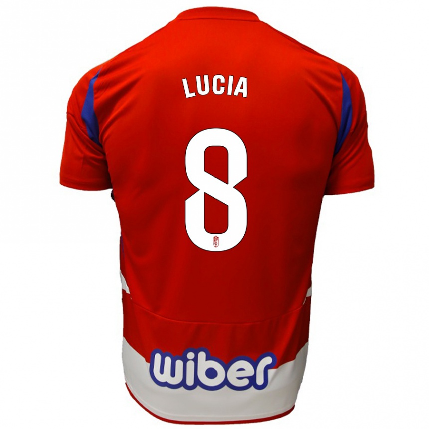 Kids Football Lucía Martínez #8 Red White Blue Home Jersey 2024/25 T-Shirt Australia