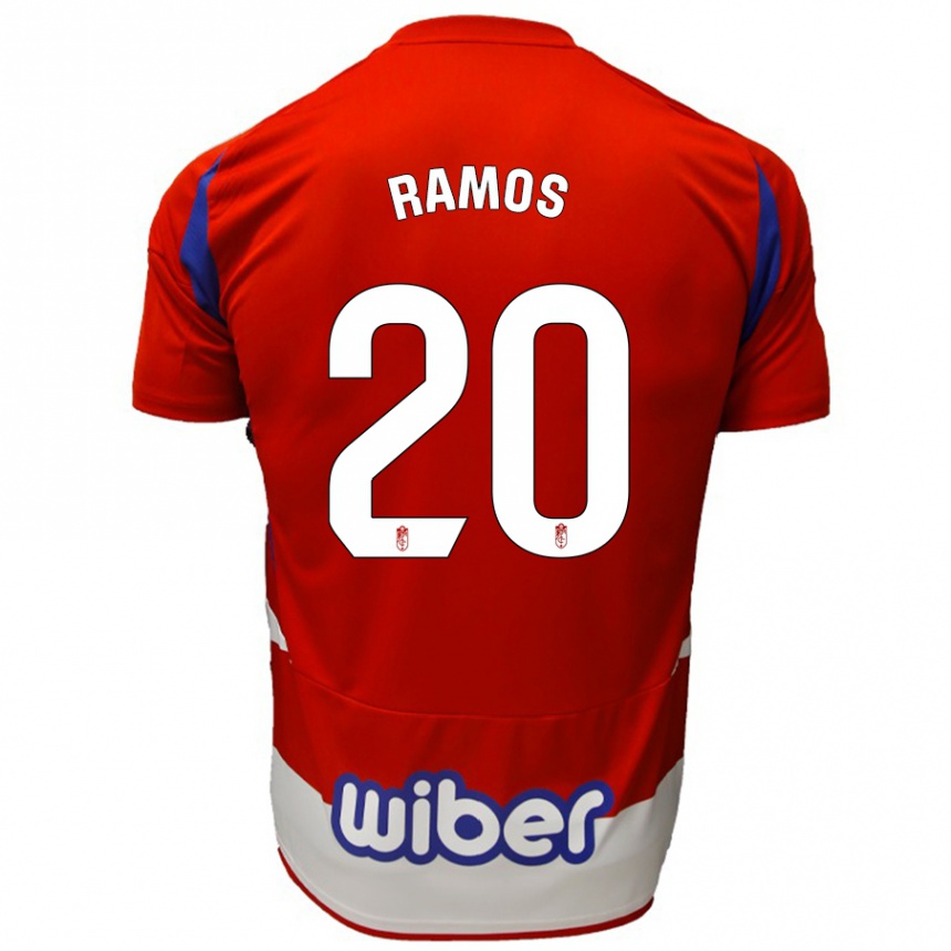 Kids Football Lucía Ramos #20 Red White Blue Home Jersey 2024/25 T-Shirt Australia