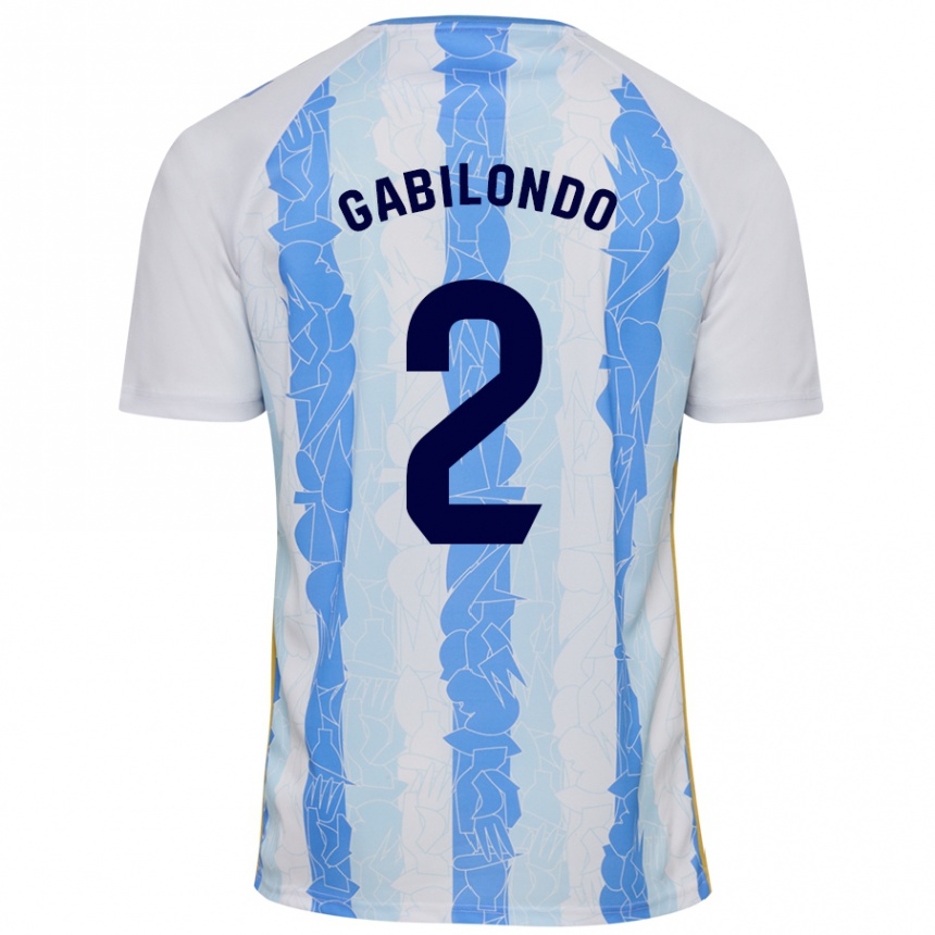 Kids Football Jokin Gabilondo #2 White Blue Home Jersey 2024/25 T-Shirt Australia