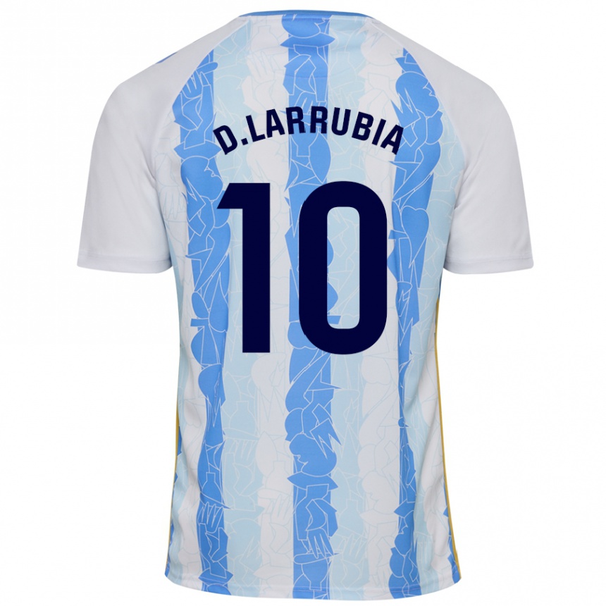 Kids Football David Larrubia #10 White Blue Home Jersey 2024/25 T-Shirt Australia