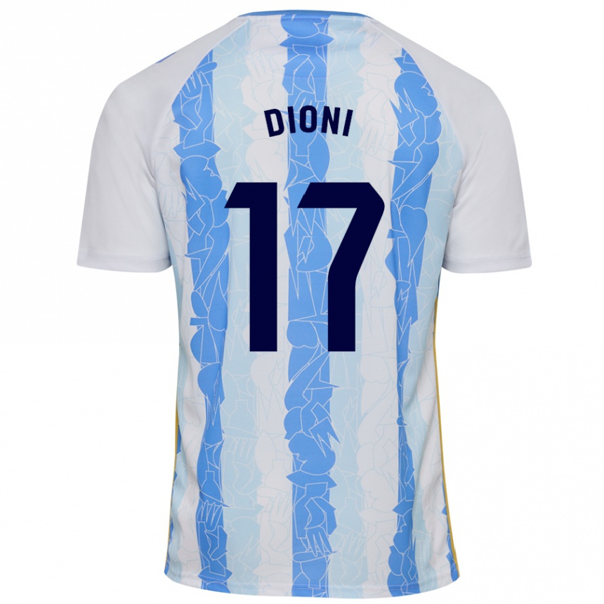 Kids Football Dioni #17 White Blue Home Jersey 2024/25 T-Shirt Australia