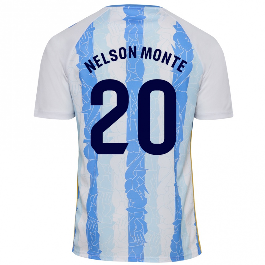 Kids Football Nélson Monte #20 White Blue Home Jersey 2024/25 T-Shirt Australia