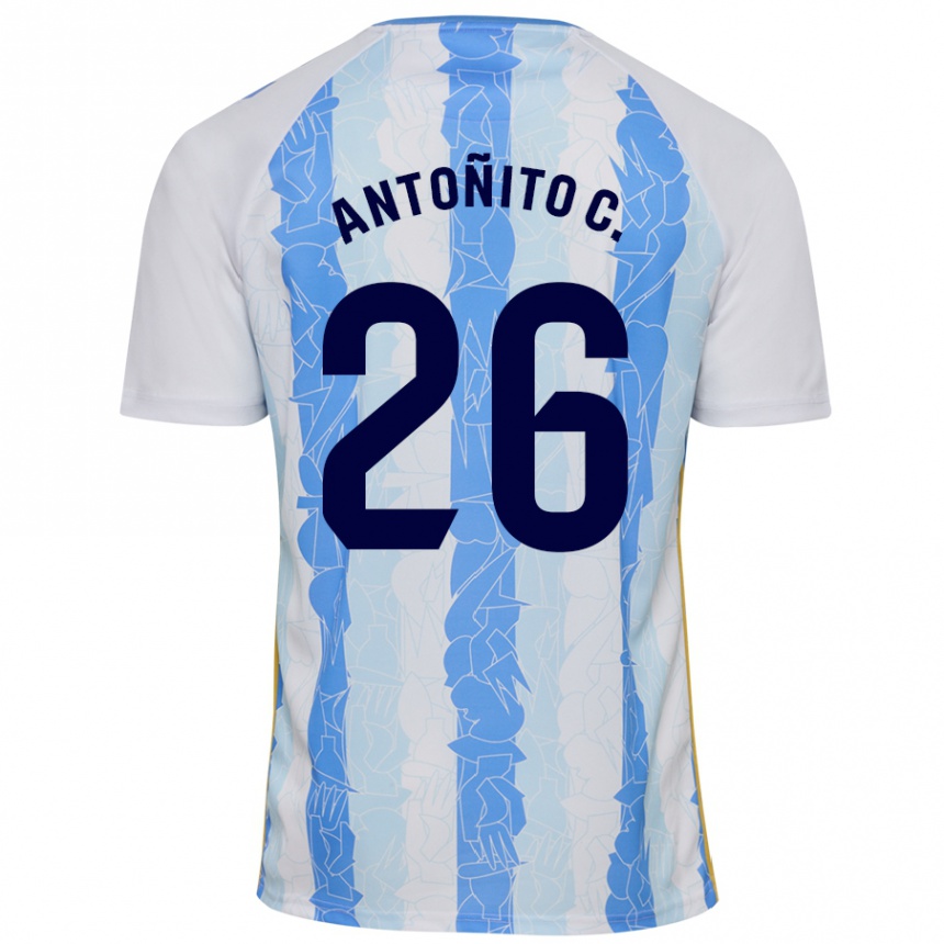 Kids Football Antonio Cordero #26 White Blue Home Jersey 2024/25 T-Shirt Australia