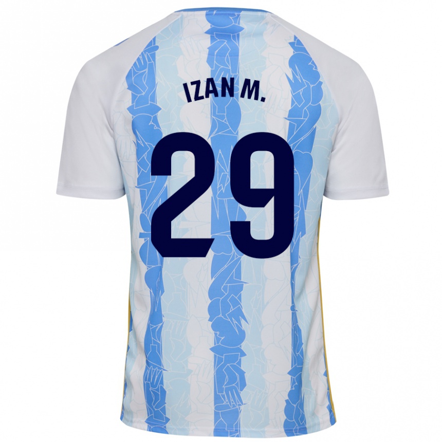 Kids Football Izan Merino #29 White Blue Home Jersey 2024/25 T-Shirt Australia