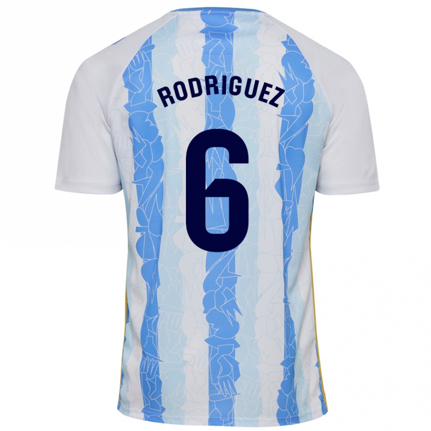 Kids Football Rafa Rodríguez #6 White Blue Home Jersey 2024/25 T-Shirt Australia