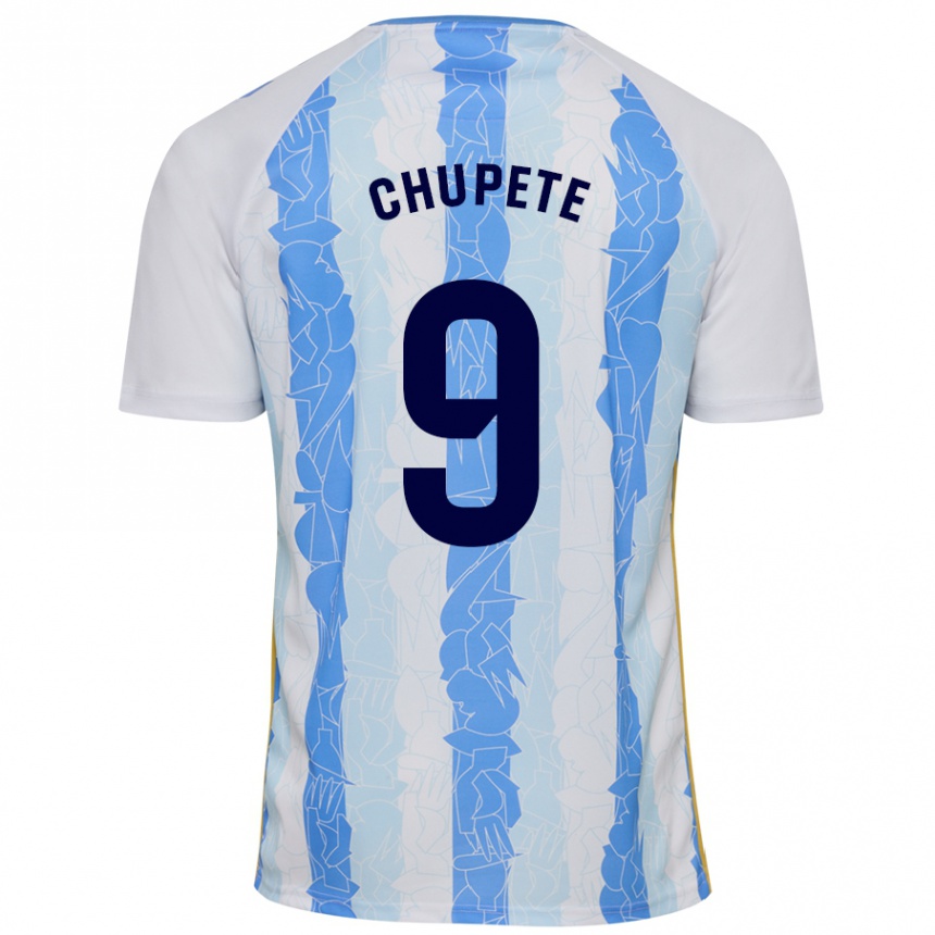 Kids Football Chupete #9 White Blue Home Jersey 2024/25 T-Shirt Australia