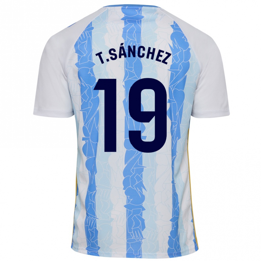 Kids Football Toni Sánchez #19 White Blue Home Jersey 2024/25 T-Shirt Australia