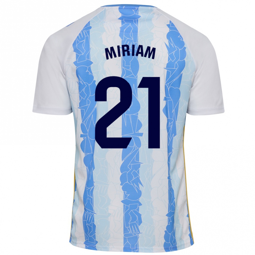 Kids Football Míriam #21 White Blue Home Jersey 2024/25 T-Shirt Australia