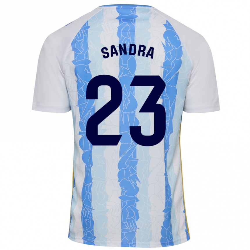 Kids Football Sandra #23 White Blue Home Jersey 2024/25 T-Shirt Australia